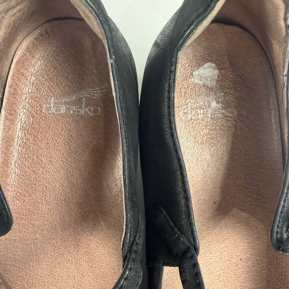 Dansko Black Leather Mary Jane Wedge Shoes Comfortable Casual Size 39 (8.5-9) - Picture 12 of 16